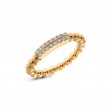 Hulchi Belluni 18k Rose Gold Diamond Ring 