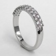 Platinum Two-row Diamond Band 