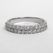 Platinum Two-row Diamond Band 