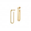 Italian Gold Elongated Hoops