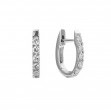 Diamond Oval Hoop Earrings