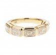 Bezel-set Emerald Cut Ring