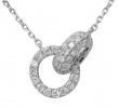 Interlocking Diamond Pendant Necklace