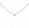 Bezel Set Round Diamond Necklace