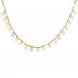 Beaded Oval Diamond Necklace