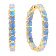 Opal Hoop Earrings