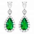 Emerald Pear-shaped Drop Earrings