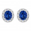 Sapphire & Diamond Stud Earrings