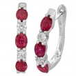 Ruby & Diamond Hoops