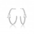 Pear Diamond Hoops