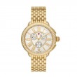 Serein Chronograph Quartz Mother of Pearl Dial Diamond Bezel Gold-Plated Steel Watch