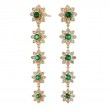 Long Mogul Flower Earrings