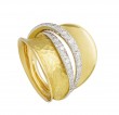 Textured Gold Diamond Ring