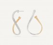 Marrakech Twisted Small Hoops With Diamonds