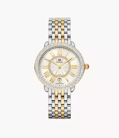 Serein Mid Two-Tone 18K Gold-Plated Diamond Watch