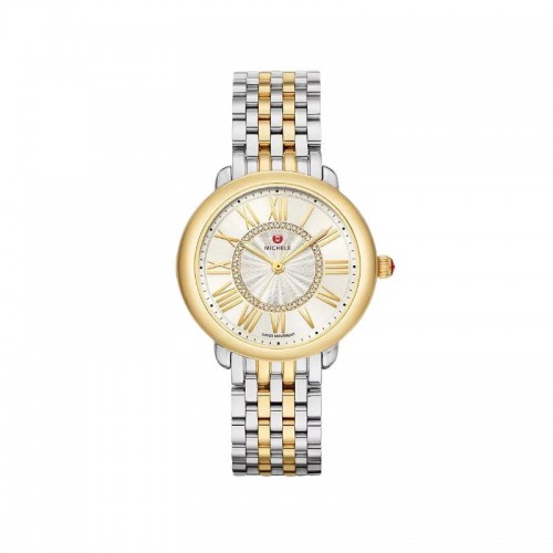 Serein Mid Two-Tone 18K Gold-Plated Diamond Dial Watch