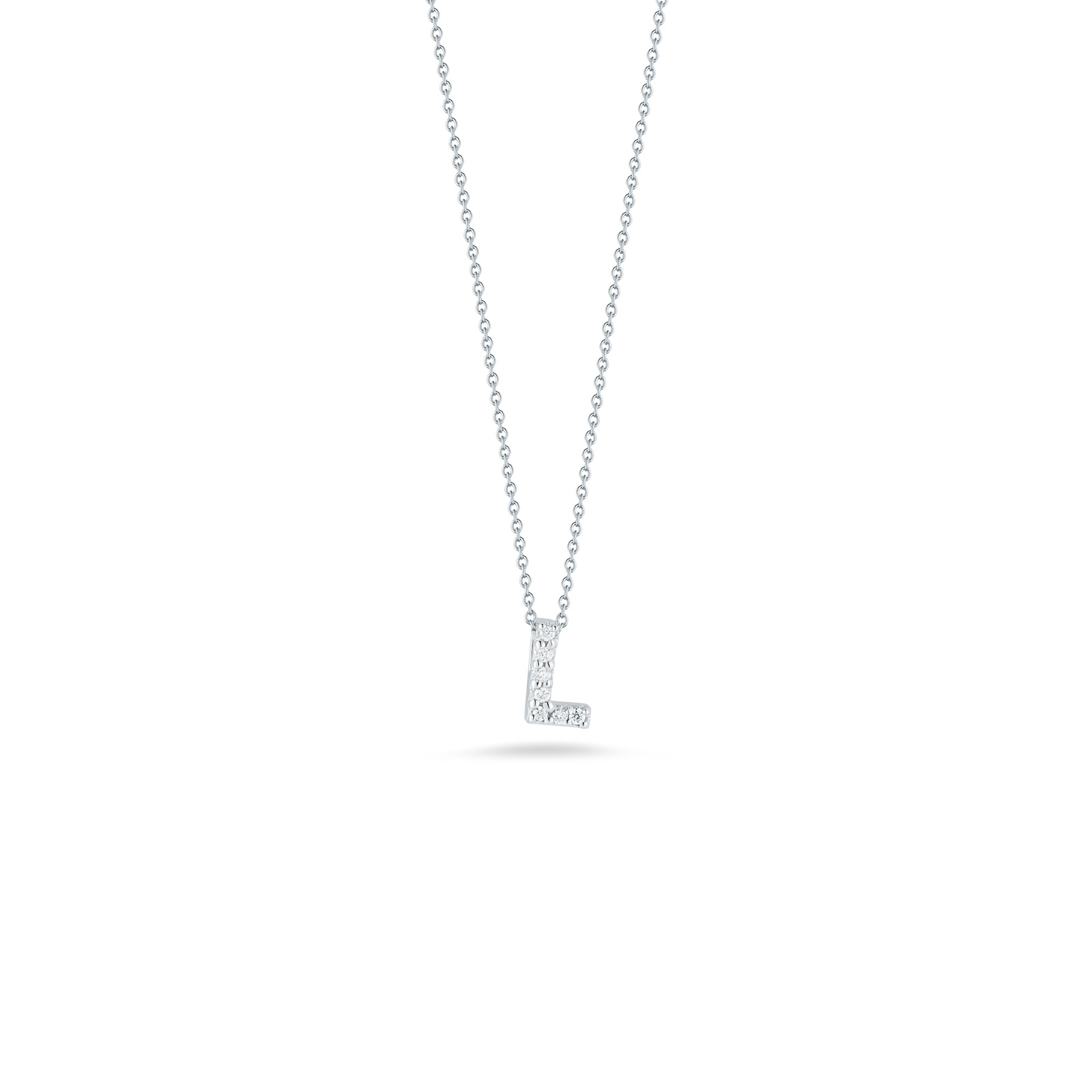 Roberto Coin 18K Diamond Love Letter Necklace V