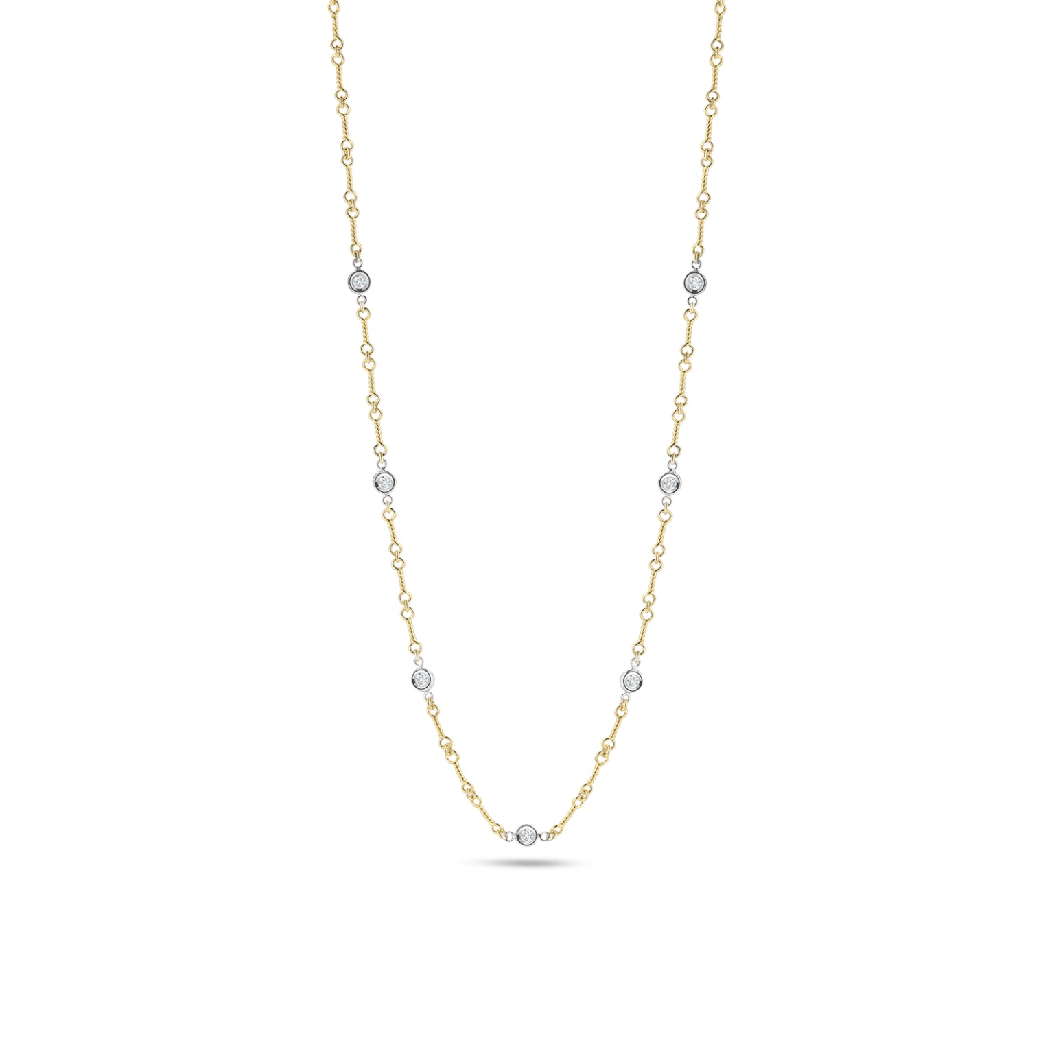 Dogbone Chain Diamond Necklace