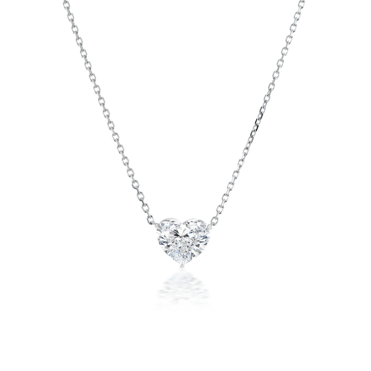 Solitaire Heart Necklace