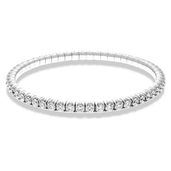 Hulchi Belluni 18k White Gold Tresore Stretch Tennis Bracelet