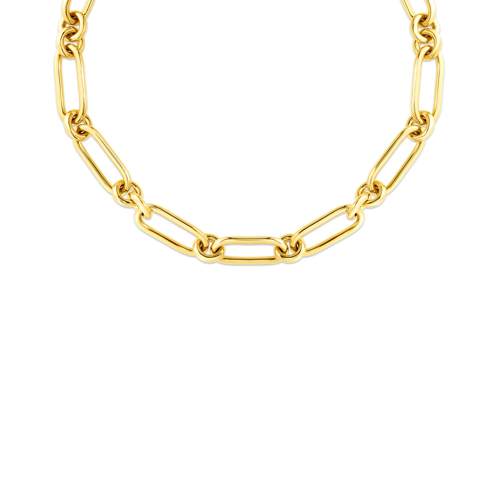 Oro Classic Oval & Round Link Necklace