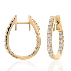 Ovalesque Diamond Hoops