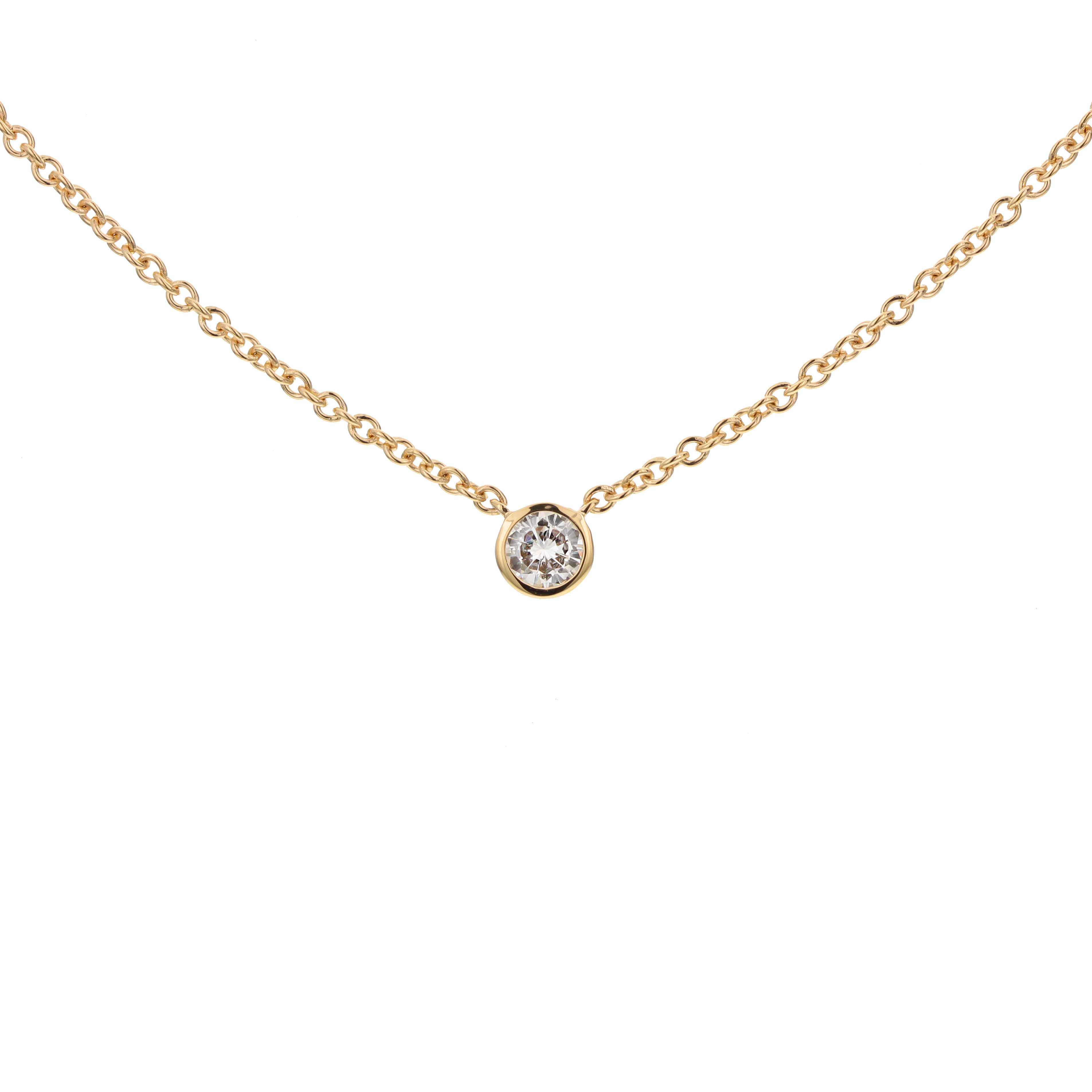 Bezel-set Diamond Necklace