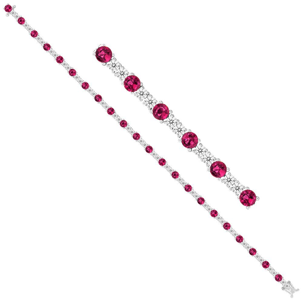 Ruby & Diamond Tennis Bracelet