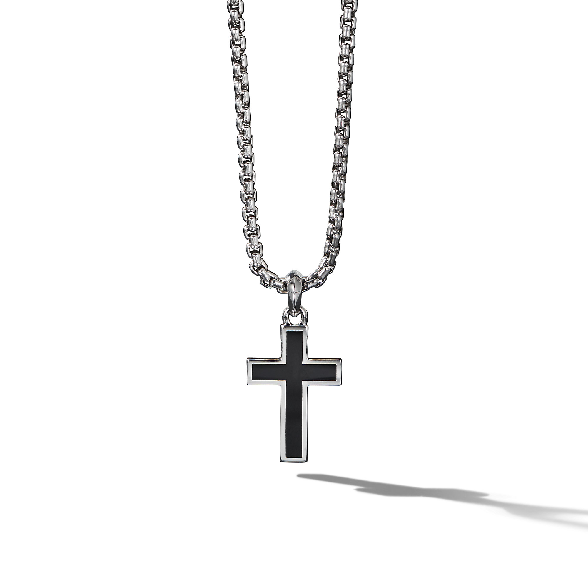 Cross with Black Onyx - D15854MSSBBO