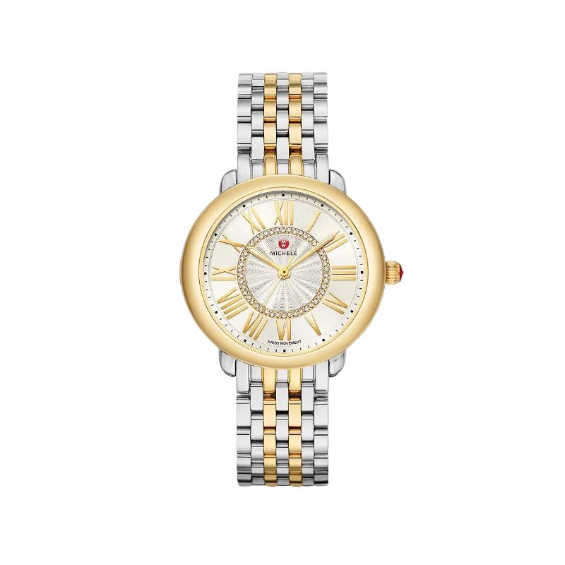 Serein Mid Two-Tone 18K Gold-Plated Diamond Dial Watch