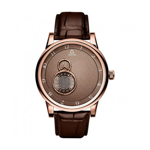 Trilobe Nuit Fantastique Rose Gold Brown Alligator Strap