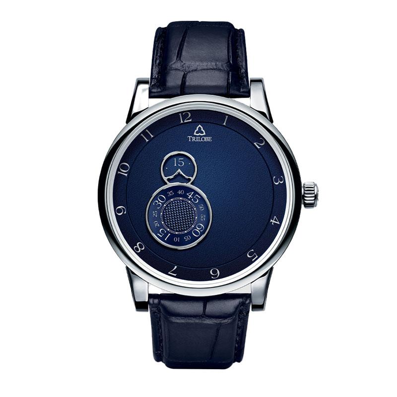 Trilobe Nuit Fantastique Titanium Blue Alligator Strap