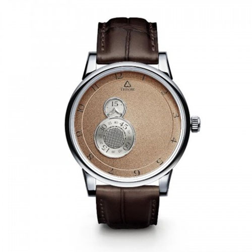 Trilobe Nuit Fantastique Titanium Brown Alligator Strap