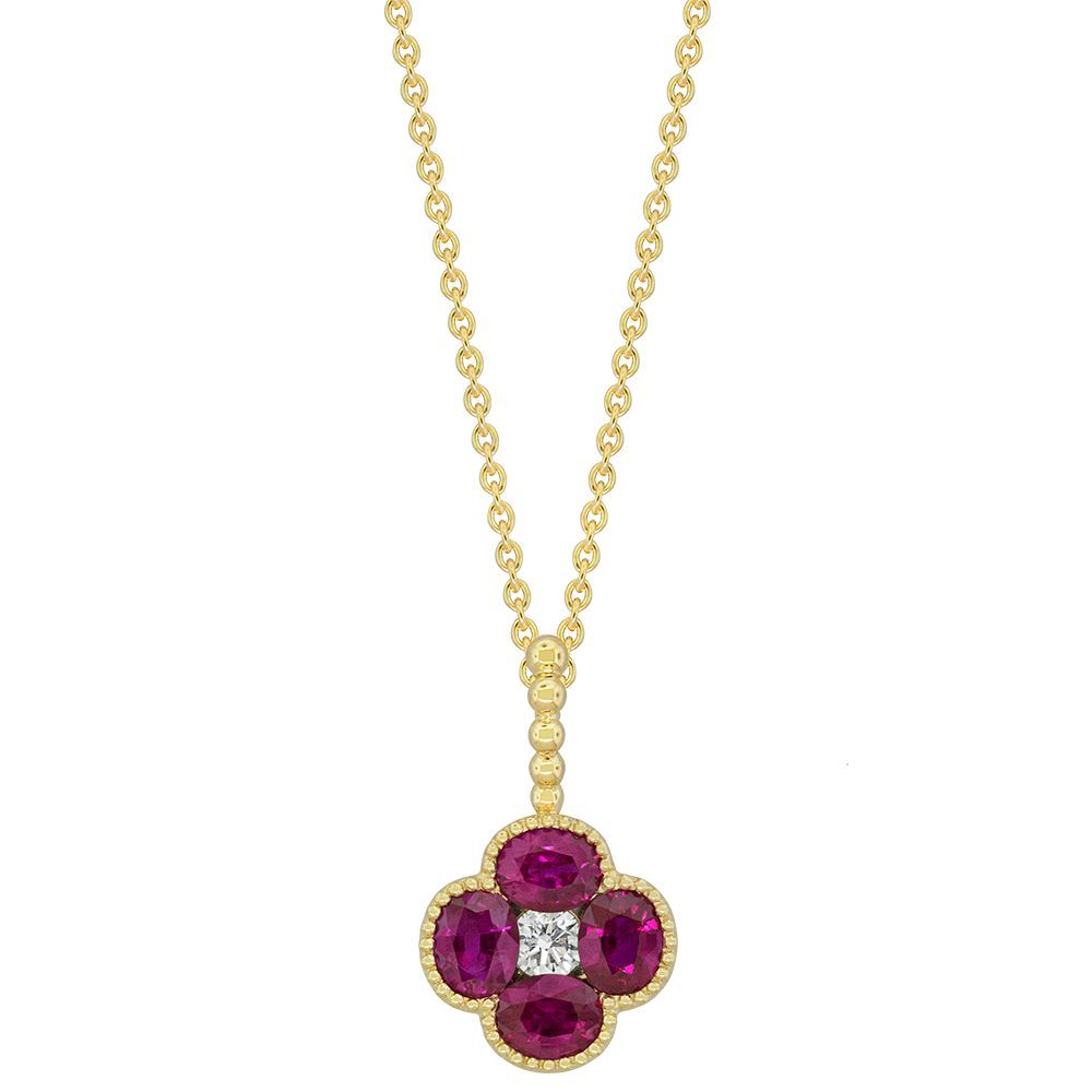 Beaded Ruby Pendant