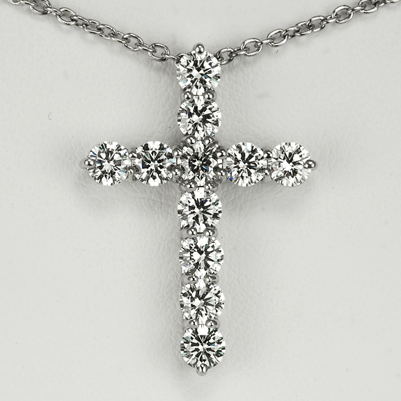 Platinum Diamond Cross