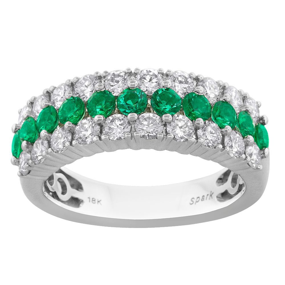 Emerald & Diamond Three-row Band