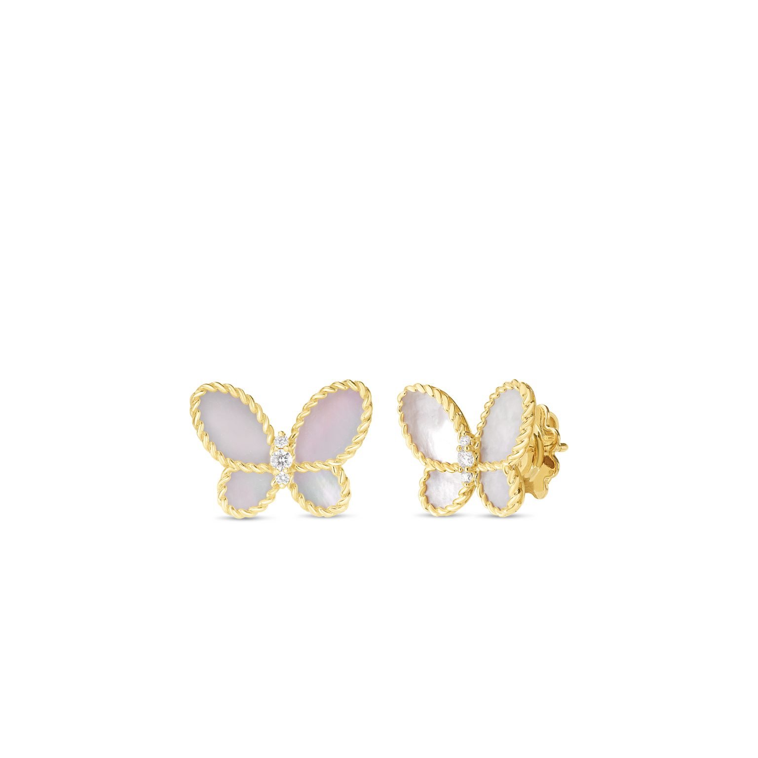 Jasmine Diamond & Mother Of Pearl Butterfly Earrings