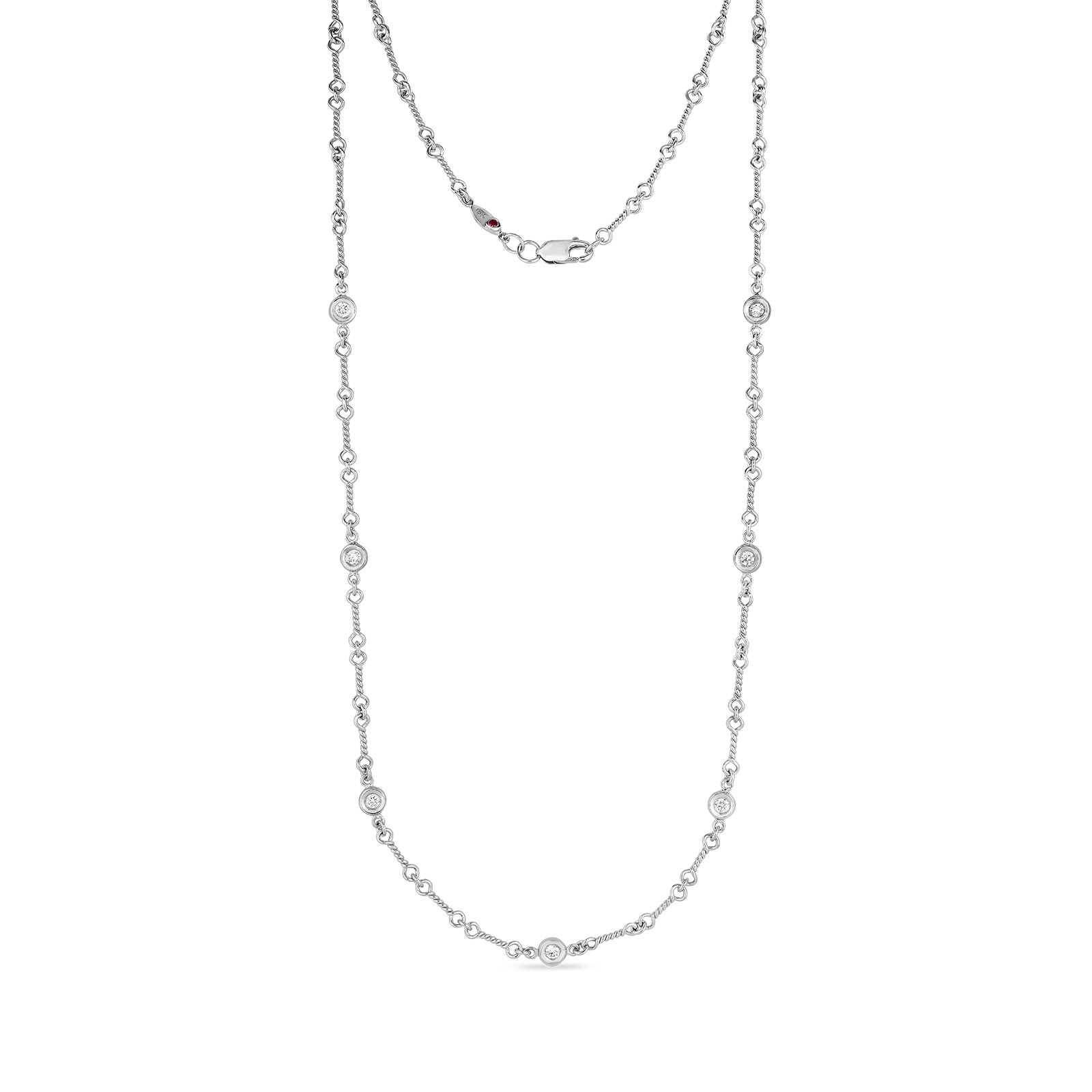 Dogbone Diamond Chain Necklace