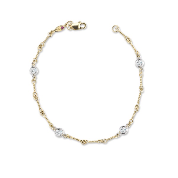 Dogbone Diamond Chain Bracelet