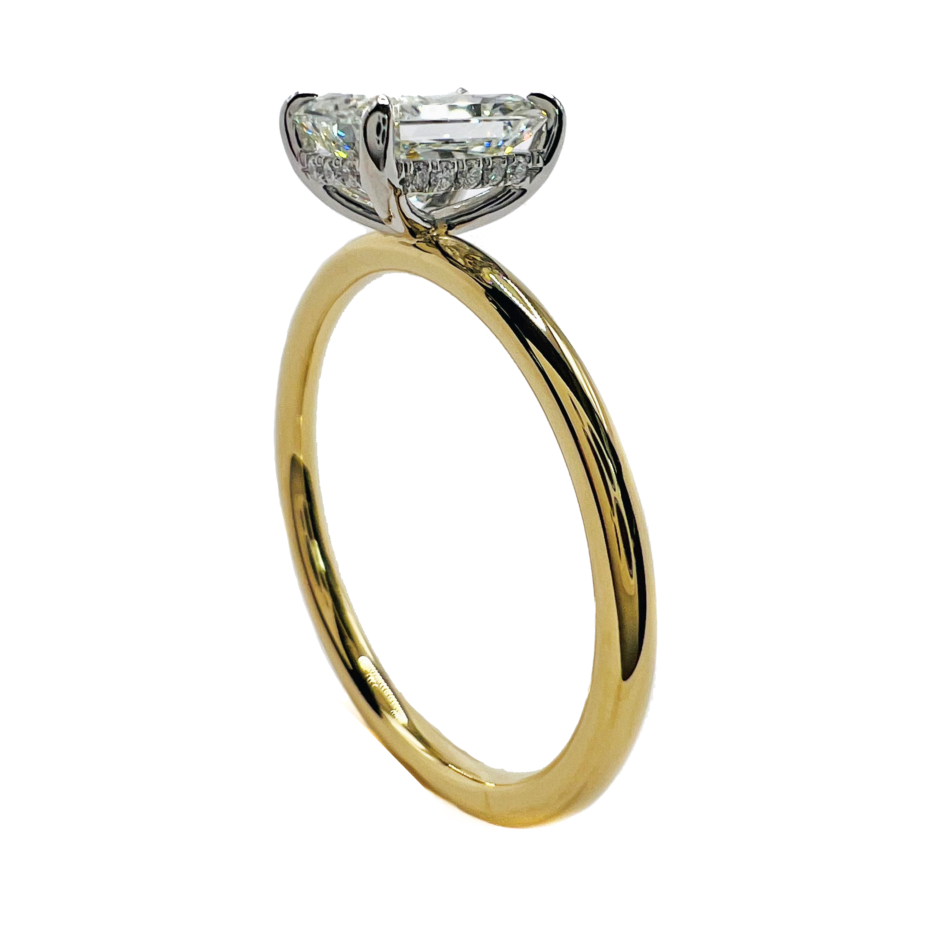 1.6ct Emerald-cut Engagement Ring