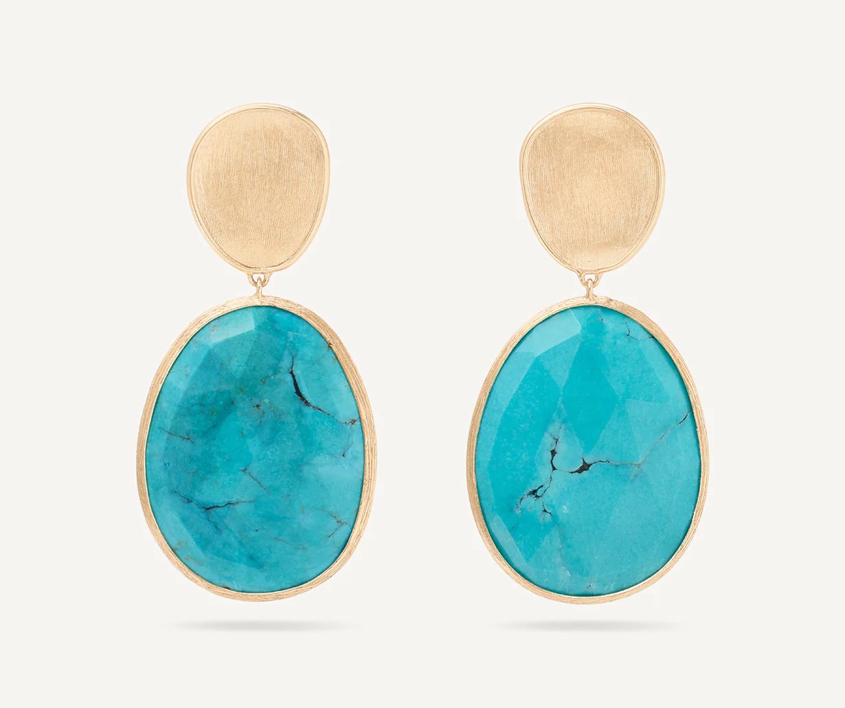Lunaria Double Drop Turquoise Earrings