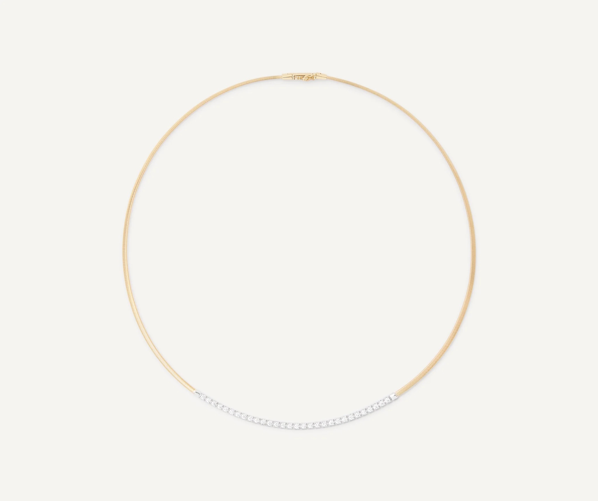 Masai Single Strand Collar With Diamonds