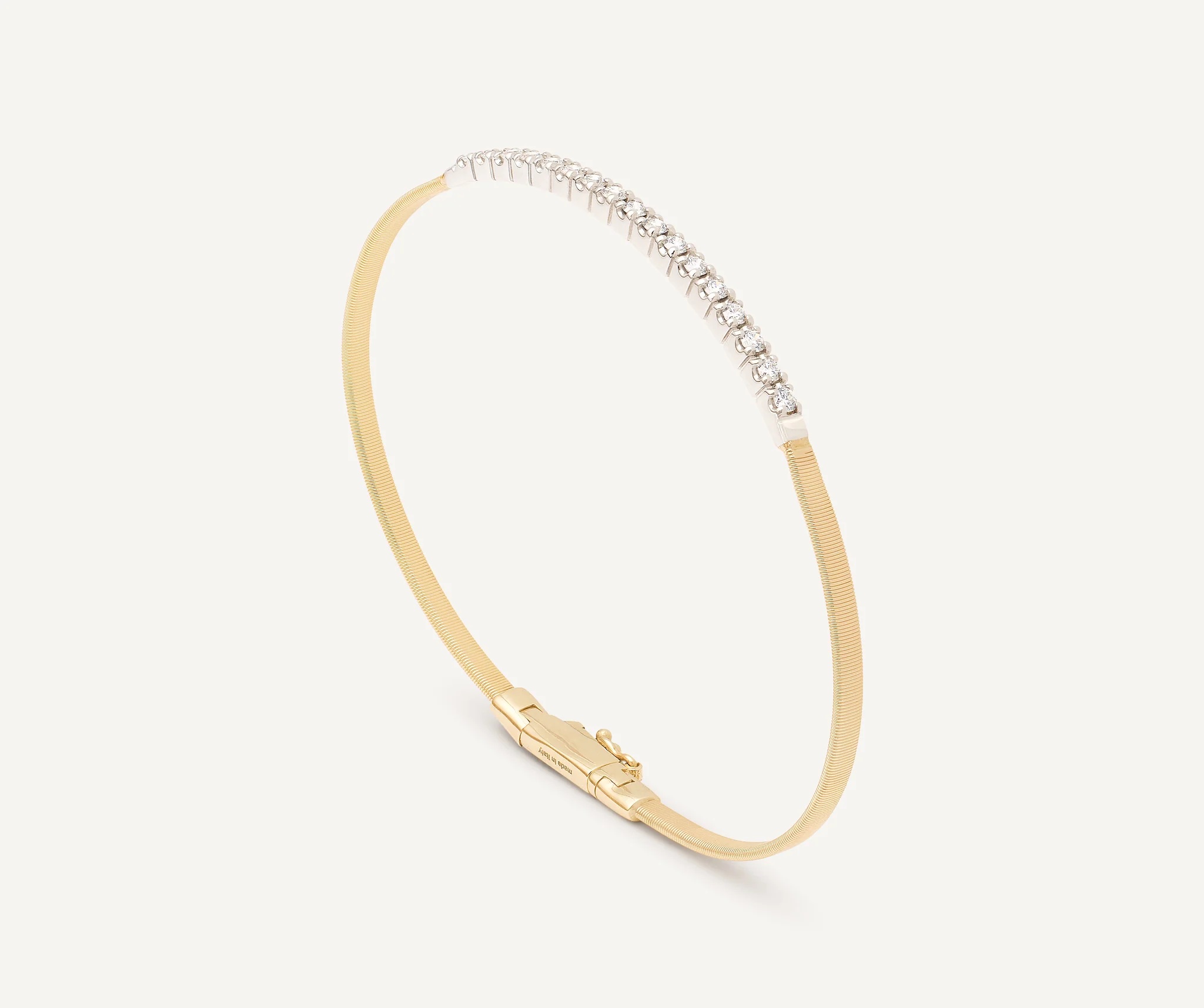 Masai Thin Stackable Bangle With Diamond Bar