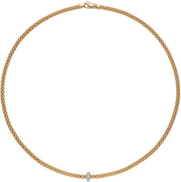 Fope Prima Diamond Rondel Rope Necklace